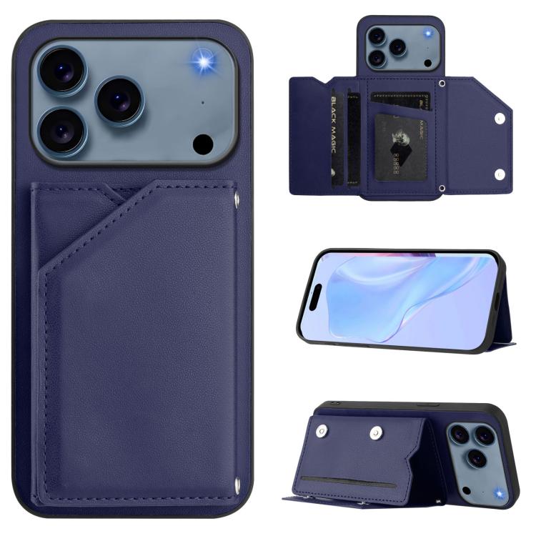 Étui de téléphone à quatre emplacements pour cartes avec dragonne, toucher agréable, pour iPhone 17 Pro Max, pour iPhone 17 Pro, pour iPhone 17, pour iPhone Air, pour iPhone 16 Pro Max, pour iPhone 16 Pro, pour iPhone 16 Plus, pour iPhone 16