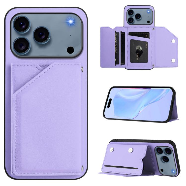 Étui de téléphone à quatre emplacements pour cartes avec dragonne, toucher agréable, pour iPhone 17 Pro Max, pour iPhone 17 Pro, pour iPhone 17, pour iPhone Air, pour iPhone 16 Pro Max, pour iPhone 16 Pro, pour iPhone 16 Plus, pour iPhone 16