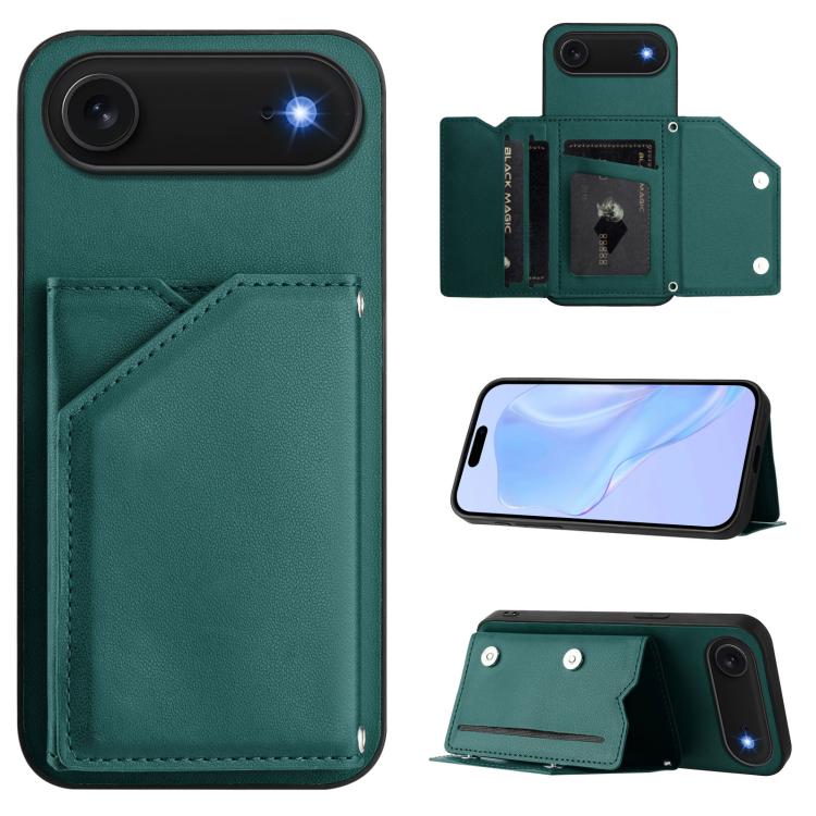 Étui de téléphone à quatre emplacements pour cartes avec dragonne, toucher agréable, pour iPhone 17 Pro Max, pour iPhone 17 Pro, pour iPhone 17, pour iPhone Air, pour iPhone 16 Pro Max, pour iPhone 16 Pro, pour iPhone 16 Plus, pour iPhone 16