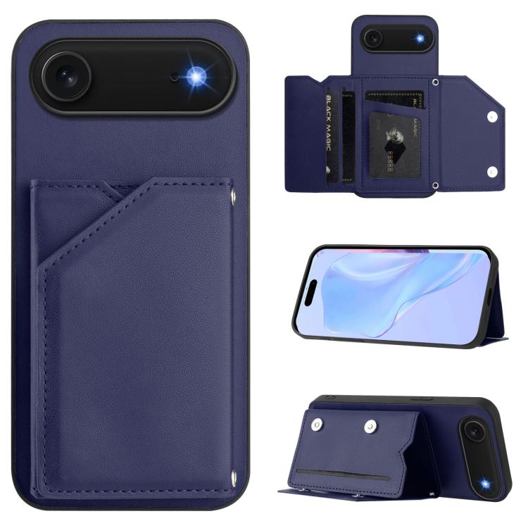 Étui de téléphone à quatre emplacements pour cartes avec dragonne, toucher agréable, pour iPhone 17 Pro Max, pour iPhone 17 Pro, pour iPhone 17, pour iPhone Air, pour iPhone 16 Pro Max, pour iPhone 16 Pro, pour iPhone 16 Plus, pour iPhone 16