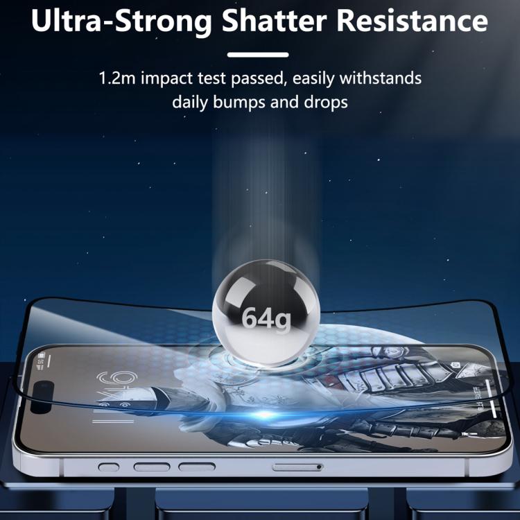 Film en verre trempé JOYROOM série Knight 2.5D Full Screen HD, pour iPhone 17 Pro Max, pour iPhone 17 Pro, pour iPhone 17, pour iPhone Air, pour iPhone 15 Pro Max, pour iPhone 15 Pro