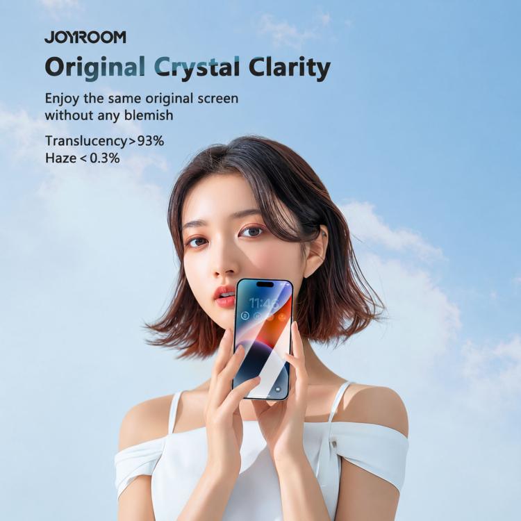 Film en verre trempé JOYROOM série Knight 2.5D Full Screen HD, pour iPhone 17 Pro Max, pour iPhone 17 Pro, pour iPhone 17, pour iPhone Air, pour iPhone 15 Pro Max, pour iPhone 15 Pro