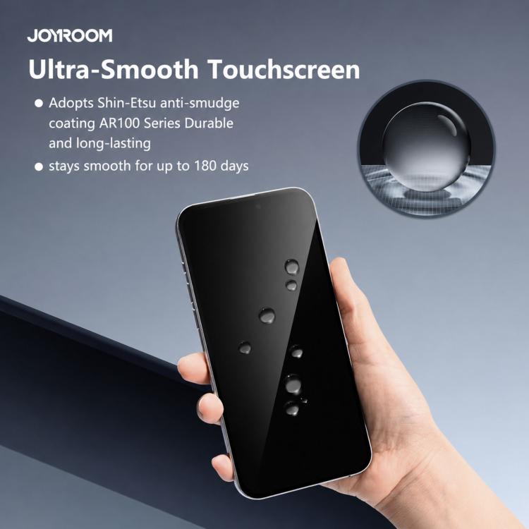Film en verre trempé JOYROOM série Knight 2.5D Full Screen HD, pour iPhone 17 Pro Max, pour iPhone 17 Pro, pour iPhone 17, pour iPhone Air, pour iPhone 15 Pro Max, pour iPhone 15 Pro