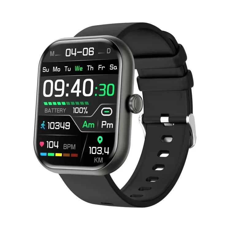 Montre connectée ZW65 de 2,01 pouces pour le fitness : mesure de l’oxygène sanguin, de la pression artérielle et de la fréquence cardiaque.