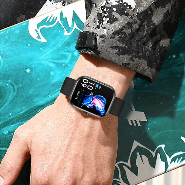 Montre connectée ZW65 de 2,01 pouces pour le fitness : mesure de l’oxygène sanguin, de la pression artérielle et de la fréquence cardiaque.
