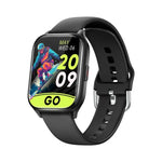 Montre connectée KT73S à écran carré de 1,85 pouce avec appels Bluetooth, suivi de la fréquence cardiaque, de la pression artérielle, de l'oxygène sanguin, de la santé féminine et du sommeil.