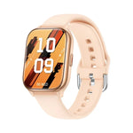 Montre connectée KT73S à écran carré de 1,85 pouce avec appels Bluetooth, suivi de la fréquence cardiaque, de la pression artérielle, de l'oxygène sanguin, de la santé féminine et du sommeil.