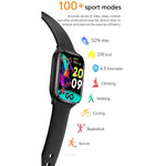 Montre connectée KT73S à écran carré de 1,85 pouce avec appels Bluetooth, suivi de la fréquence cardiaque, de la pression artérielle, de l'oxygène sanguin, de la santé féminine et du sommeil.