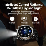 HT30 1.7 inch IP68 Waterproof Camouflage Silicone Band Smart Watch, Support Flashlight / Banknote Detector Light / Compass