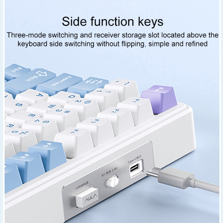 Clavier Mécanique Personnalisé AULA F99 99 Touches Filaire/2.4G/Bluetooth Trois Modes RGB