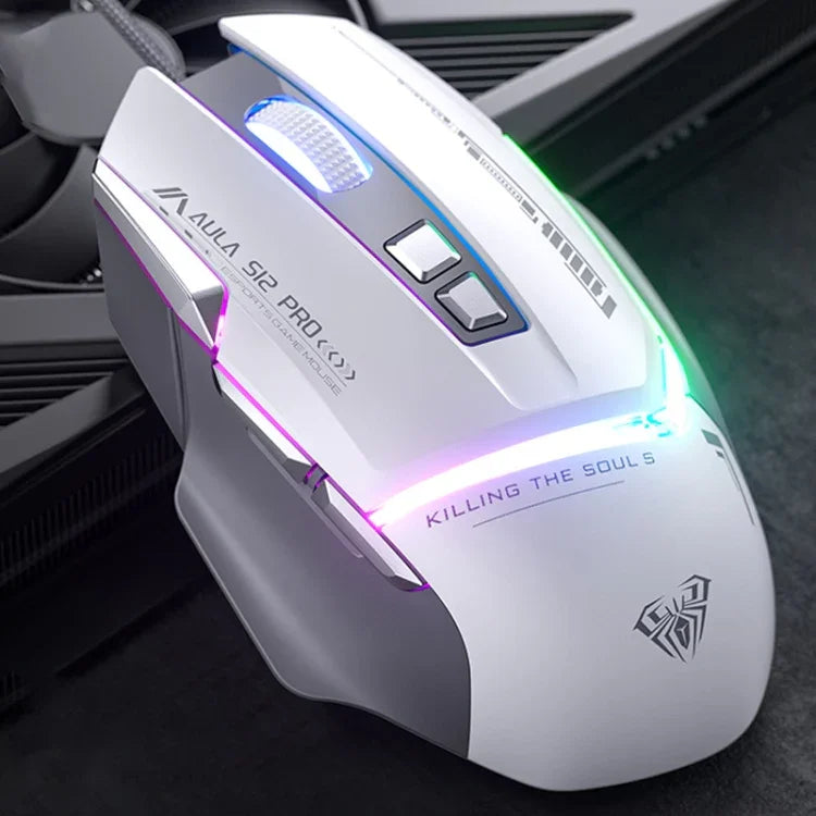 Souris de Jeu Filaire RGB AULA S12 Pro 12800DPI