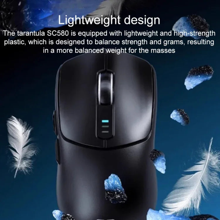 Souris de Jeu Sans Fil AULA SC580 10000DPI Filaire/2.4G/Bluetooth Trois Modes