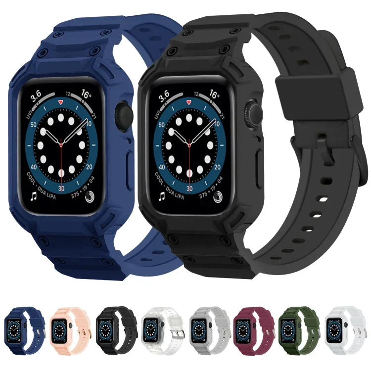 Boîtier de montre Armor TPU avec bracelet intégré, pour Apple Watch Series 10/11 46 mm et 42 mm.