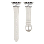 Bracelet de montre en cuir véritable texturé à pois avec boucle en forme de X, compatible avec Apple Watch 46 mm / 49 mm / 45 mm / 44 mm et Apple Watch 42 mm / 41 mm / 40 mm / 38 mm.