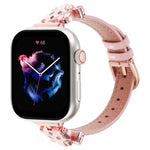 Bracelet de montre en cuir véritable à motif tête de léopard, compatible avec Apple Watch 46 mm / 49 mm / 45 mm / 44 mm et Apple Watch 42 mm / 41 mm / 40 mm / 38 mm.