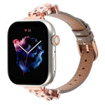 Bracelet de montre en cuir véritable à motif tête de léopard, compatible avec Apple Watch 46 mm / 49 mm / 45 mm / 44 mm et Apple Watch 42 mm / 41 mm / 40 mm / 38 mm.