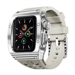 Bracelet de montre RedPepper Armor en métal avec silicone intégré, pour Apple Watch 44 mm / 45 mm