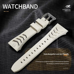 Bracelet de montre RedPepper Armor en métal avec silicone intégré, pour Apple Watch 44 mm / 45 mm