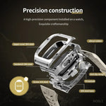 Bracelet de montre RedPepper Armor en métal avec silicone intégré, pour Apple Watch 44 mm / 45 mm