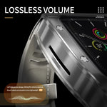 Bracelet de montre RedPepper Armor en métal avec silicone intégré, pour Apple Watch 44 mm / 45 mm