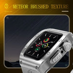 Bracelet de montre RedPepper Armor en métal avec silicone intégré, pour Apple Watch 44 mm / 45 mm