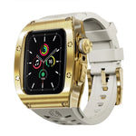 Bracelet de montre RedPepper Armor en métal avec silicone intégré, pour Apple Watch 44 mm / 45 mm
