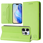 Coque de téléphone en cuir RFID RC01 à double pli magnétique, pour iPhone 17e / 16e, pour iPhone 17 Pro Max, pour iPhone 17 Pro, pour iPhone 17, pour iPhone Air, pour iPhone 16 Pro Max