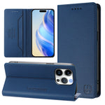 Coque de téléphone en cuir RFID RC01 à double pli magnétique, pour iPhone 17e / 16e, pour iPhone 17 Pro Max, pour iPhone 17 Pro, pour iPhone 17, pour iPhone Air, pour iPhone 16 Pro Max