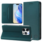 Coque de téléphone en cuir RFID RC01 à double pli magnétique, pour iPhone 17e / 16e, pour iPhone 17 Pro Max, pour iPhone 17 Pro, pour iPhone 17, pour iPhone Air, pour iPhone 16 Pro Max