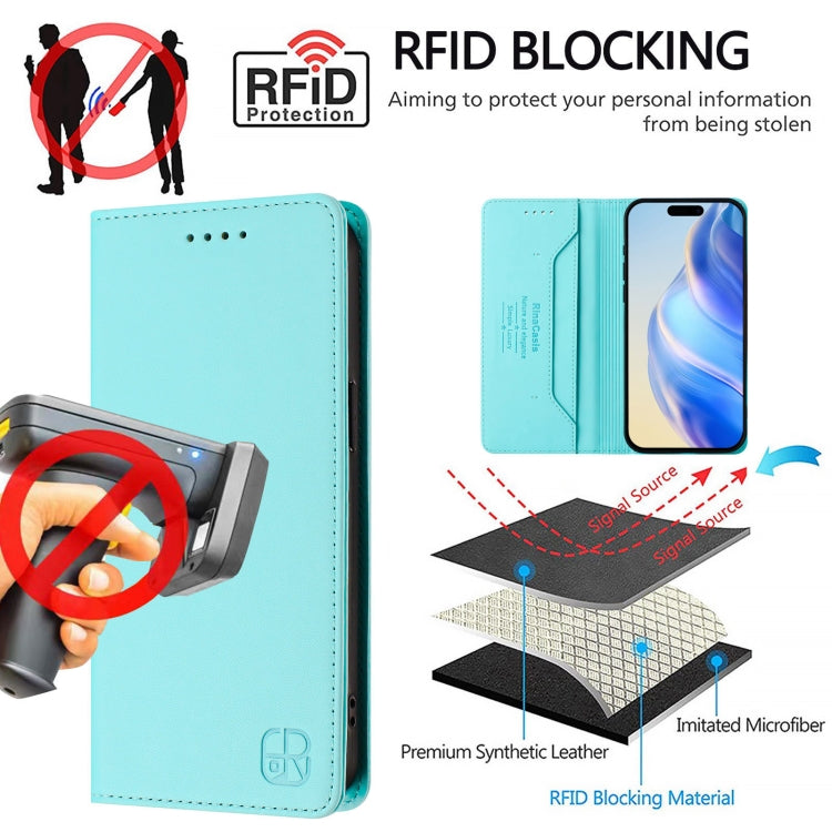 Coque de téléphone en cuir RFID RC01 à double pli magnétique, pour iPhone 17e / 16e, pour iPhone 17 Pro Max, pour iPhone 17 Pro, pour iPhone 17, pour iPhone Air, pour iPhone 16 Pro Max