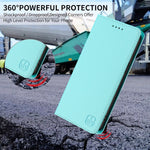 Coque de téléphone en cuir RFID RC01 à double pli magnétique, pour iPhone 17e / 16e, pour iPhone 17 Pro Max, pour iPhone 17 Pro, pour iPhone 17, pour iPhone Air, pour iPhone 16 Pro Max