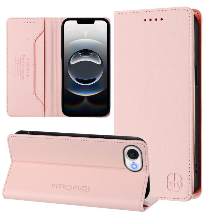 Coque de téléphone en cuir RFID RC01 à double pli magnétique, pour iPhone 17e / 16e, pour iPhone 17 Pro Max, pour iPhone 17 Pro, pour iPhone 17, pour iPhone Air, pour iPhone 16 Pro Max