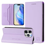 RC01 Dual-Folded Magnetic Suction RFID Leather Phone Case, For iPhone 16 Pro, For iPhone 16 Plus, For iPhone 16, For iPhone 15 Pro Max, For iPhone 15 Pro, For iPhone 15 Plus