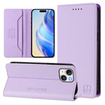 RC01 Dual-Folded Magnetic Suction RFID Leather Phone Case, For iPhone 16 Pro, For iPhone 16 Plus, For iPhone 16, For iPhone 15 Pro Max, For iPhone 15 Pro, For iPhone 15 Plus