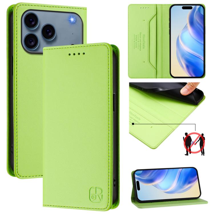 Coque de téléphone en cuir RFID RC01 à double pli magnétique, pour iPhone 17e / 16e, pour iPhone 17 Pro Max, pour iPhone 17 Pro, pour iPhone 17, pour iPhone Air, pour iPhone 16 Pro Max