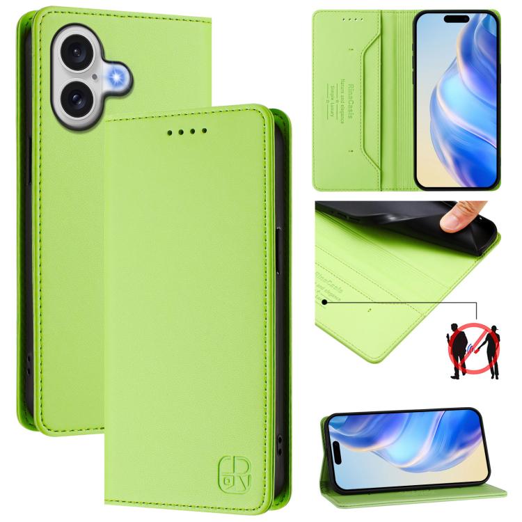 Coque de téléphone en cuir RFID RC01 à double pli magnétique, pour iPhone 17e / 16e, pour iPhone 17 Pro Max, pour iPhone 17 Pro, pour iPhone 17, pour iPhone Air, pour iPhone 16 Pro Max