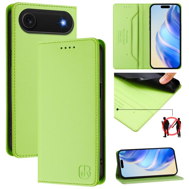 Coque de téléphone en cuir RFID RC01 à double pli magnétique, pour iPhone 17e / 16e, pour iPhone 17 Pro Max, pour iPhone 17 Pro, pour iPhone 17, pour iPhone Air, pour iPhone 16 Pro Max