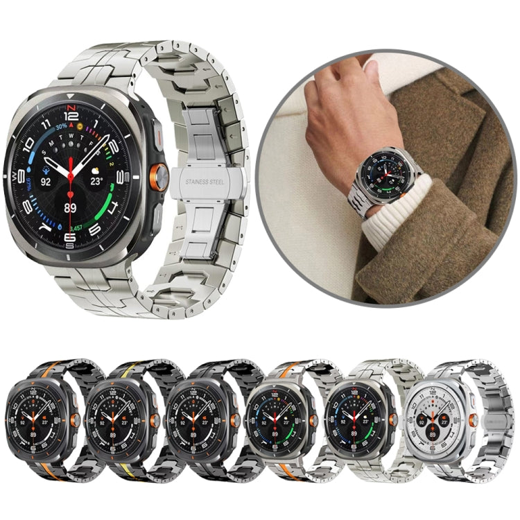 Bracelet de montre en alliage de titane avec boucle papillon, pour Samsung Galaxy Watch Ultra 47 mm / Ultra 2025