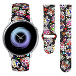 20mm Reverse Buckle Printed Silicone Strap, For Samsung Galaxy Active2