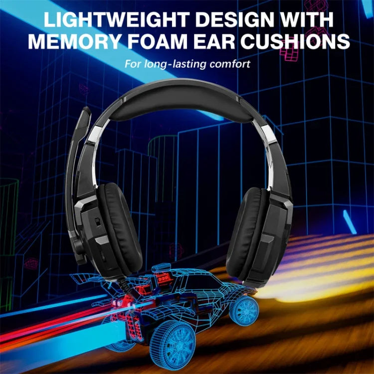 Casque de jeu KOTION EACH G9000 Pro supra-auriculaire avec micro, longueur de câble : environ 2,1 m, G9000 Pro