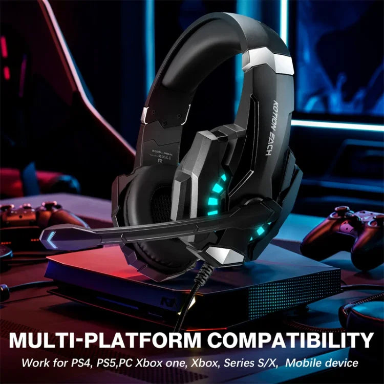 Casque de jeu KOTION EACH G9000 Pro supra-auriculaire avec micro, longueur de câble : environ 2,1 m, G9000 Pro