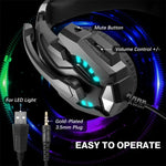 Casque de jeu KOTION EACH G9000 Pro supra-auriculaire avec micro, longueur de câble : environ 2,1 m, G9000 Pro