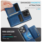 AutSpace A13 MagSafe Magnétique RFID Étui Portefeuille à Rabat pour Téléphone, Pour iPhone 12 Pro Max, Pour iPhone 12 Pro