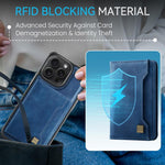AutSpace A13 MagSafe Magnétique RFID Étui Portefeuille à Rabat pour Téléphone, Pour iPhone 12 Pro Max, Pour iPhone 12 Pro