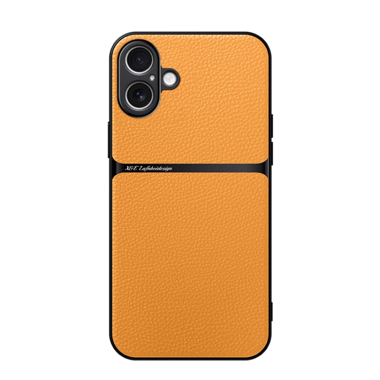 Étui de téléphone antichoc à couverture complète en cuir de litchi magnétique, pour iPhone 17e / 16e, pour iPhone 17 Pro Max, pour iPhone 17 Pro, pour iPhone 17, pour iPhone Air, pour iPhone 16 Pro Max, pour iPhone 16 Pro, pour iPhone 16 Plus