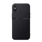Coque de téléphone antichoc à couverture complète magnétique en cuir de litchi, Pour iPhone 11, Pour iPhone 11 Pro, Pour iPhone X / XS, Pour iPhone XR, Pour iPhone XS Max