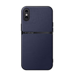 Coque de téléphone antichoc à couverture complète magnétique en cuir de litchi, Pour iPhone 11, Pour iPhone 11 Pro, Pour iPhone X / XS, Pour iPhone XR, Pour iPhone XS Max