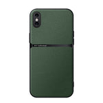 Coque de téléphone antichoc à couverture complète magnétique en cuir de litchi, Pour iPhone 11, Pour iPhone 11 Pro, Pour iPhone X / XS, Pour iPhone XR, Pour iPhone XS Max
