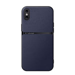 Coque de téléphone antichoc à couverture complète magnétique en cuir de litchi, Pour iPhone 11, Pour iPhone 11 Pro, Pour iPhone X / XS, Pour iPhone XR, Pour iPhone XS Max