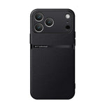 Étui de téléphone antichoc à couverture complète en cuir de litchi magnétique, pour iPhone 17e / 16e, pour iPhone 17 Pro Max, pour iPhone 17 Pro, pour iPhone 17, pour iPhone Air, pour iPhone 16 Pro Max, pour iPhone 16 Pro, pour iPhone 16 Plus